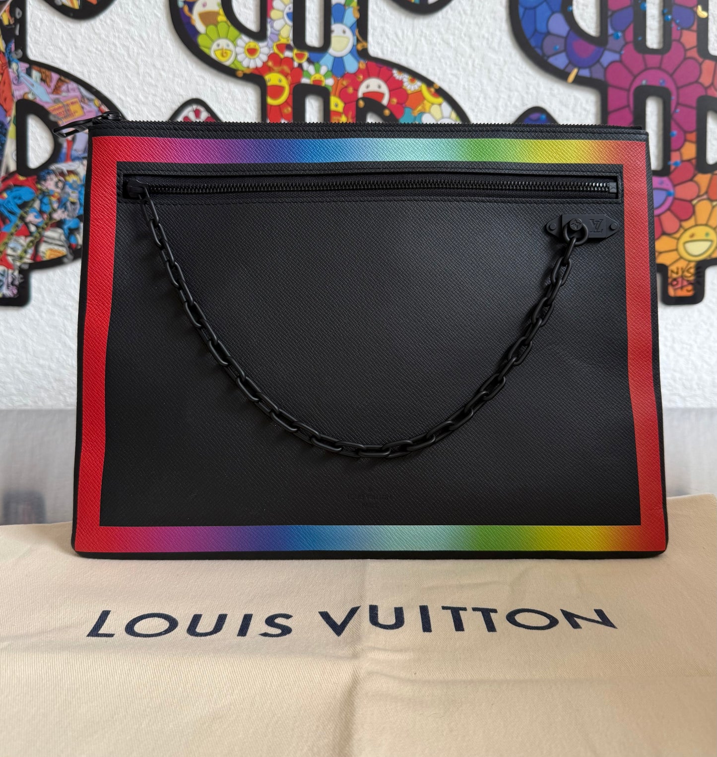 Louis Vuitton A4 Taiga Rainbow Pochette
