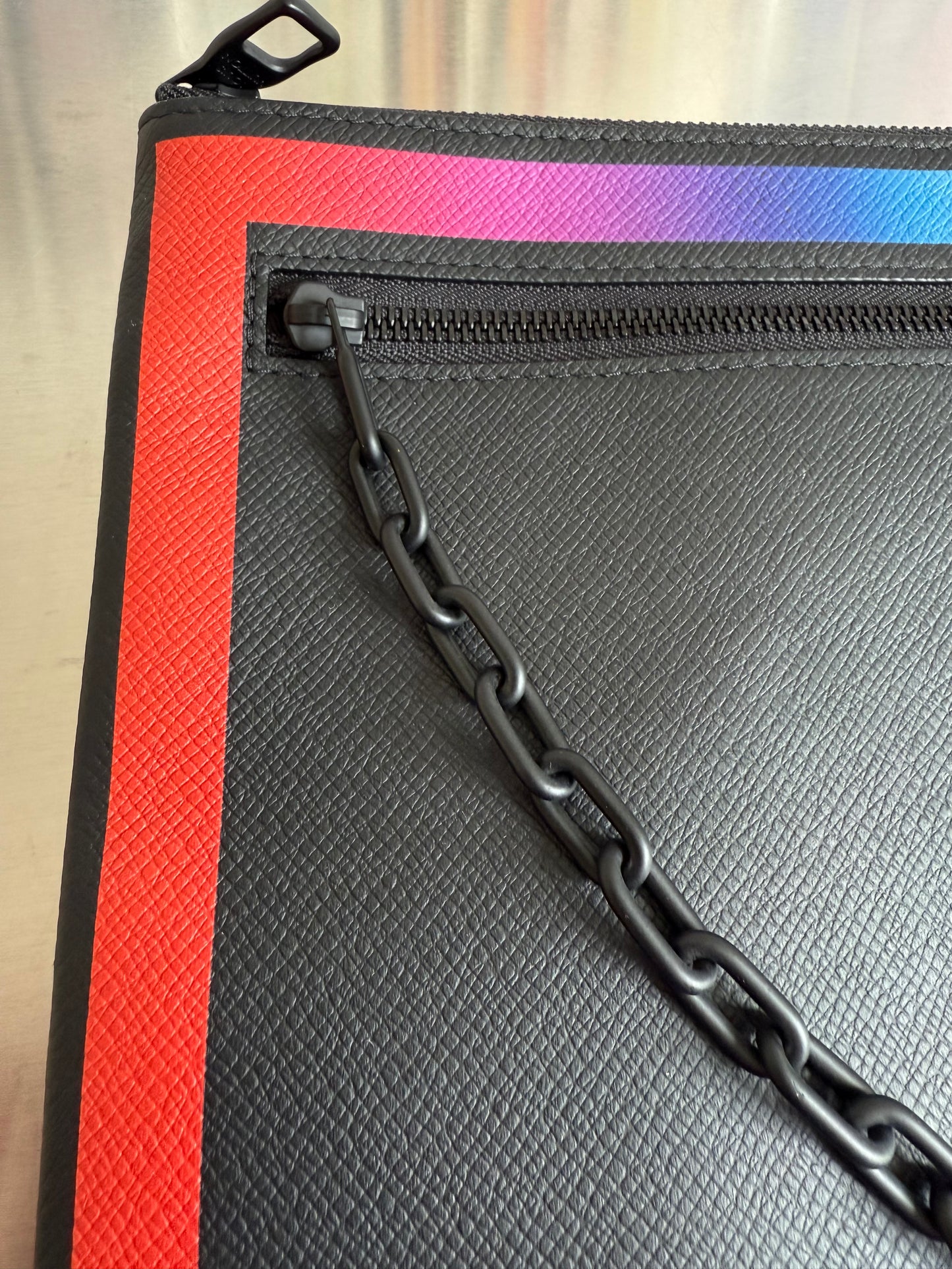 Louis Vuitton A4 Taiga Rainbow Pochette
