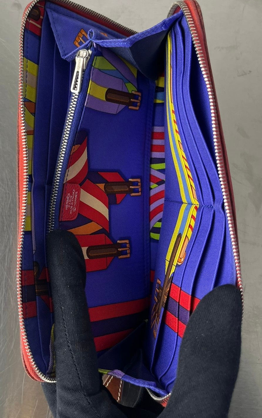 Hermès Geldbörse Silk'in Epsom Bougainvillier
