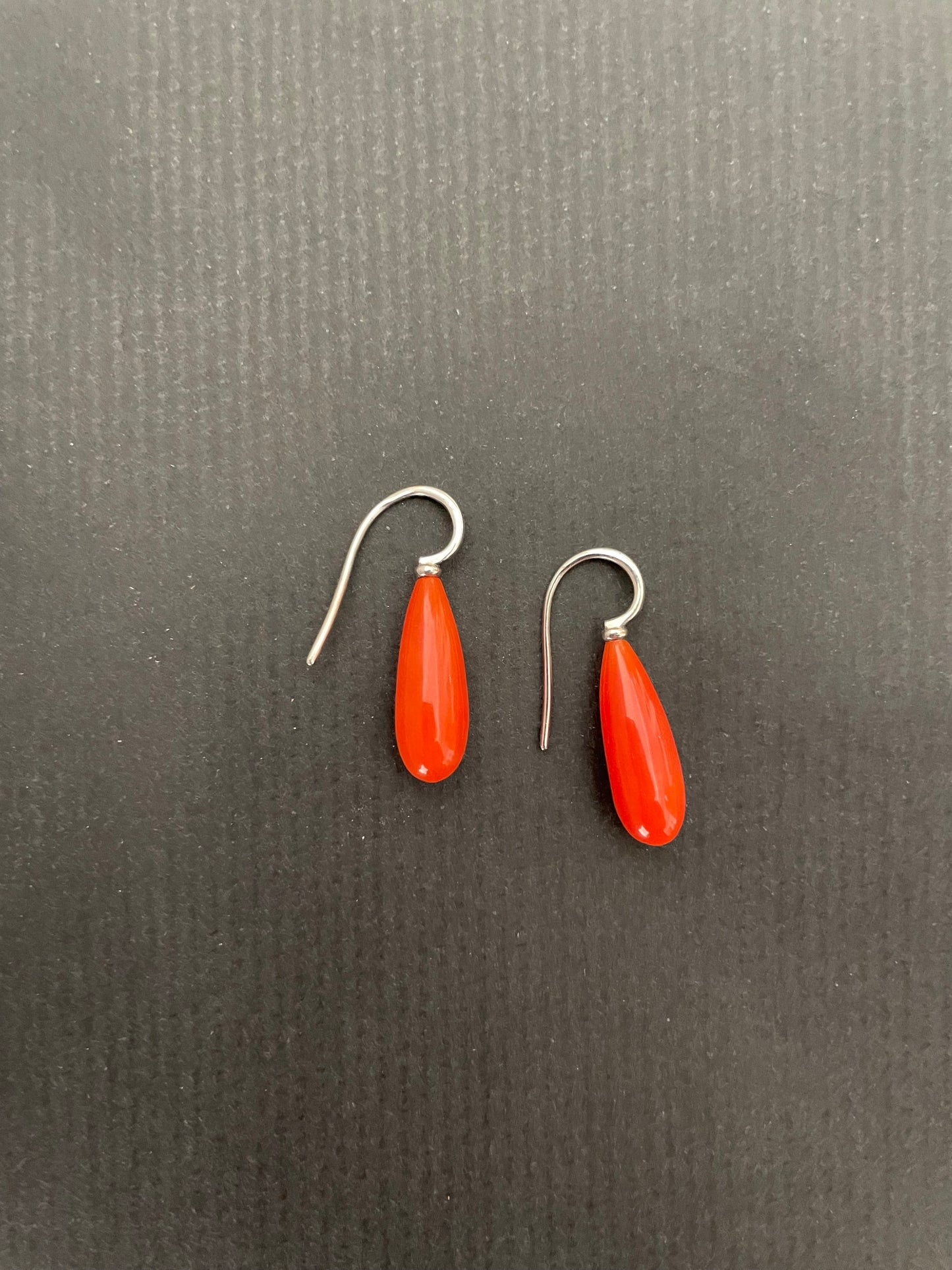 Ohrhänger 750/- Weißgold Koralle