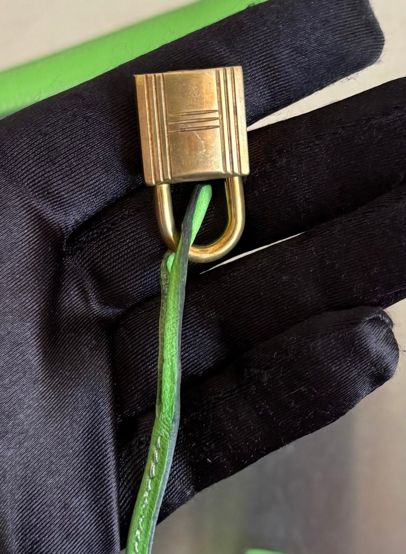 Hermès Kelly 32 Vert Pomme Gulliver Retourné