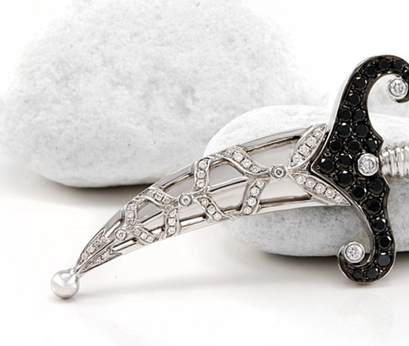 One Of A Kind Dolch 750/- 1,09ct Diamantbesatz