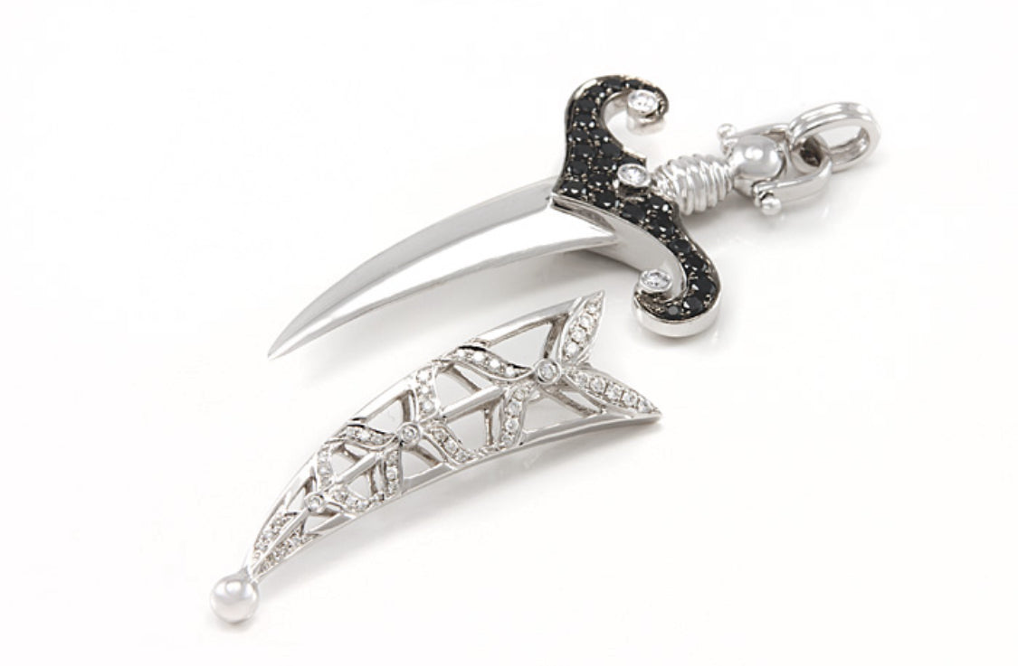 One Of A Kind Dolch 750/- 1,09ct Diamantbesatz