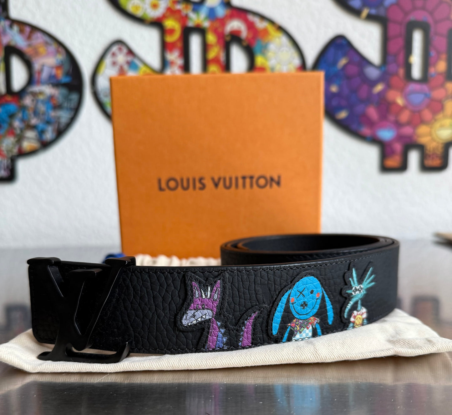 Louis Vuitton Virgil Abloh Monogram Character Initials Gürtel 40mm 90