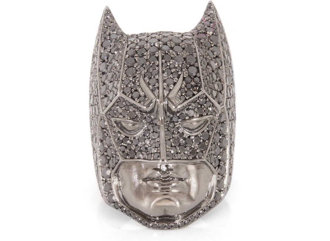 One Of A Kind Batman Ring 750/- Weißgold 3,73ct schwarze Diamanten