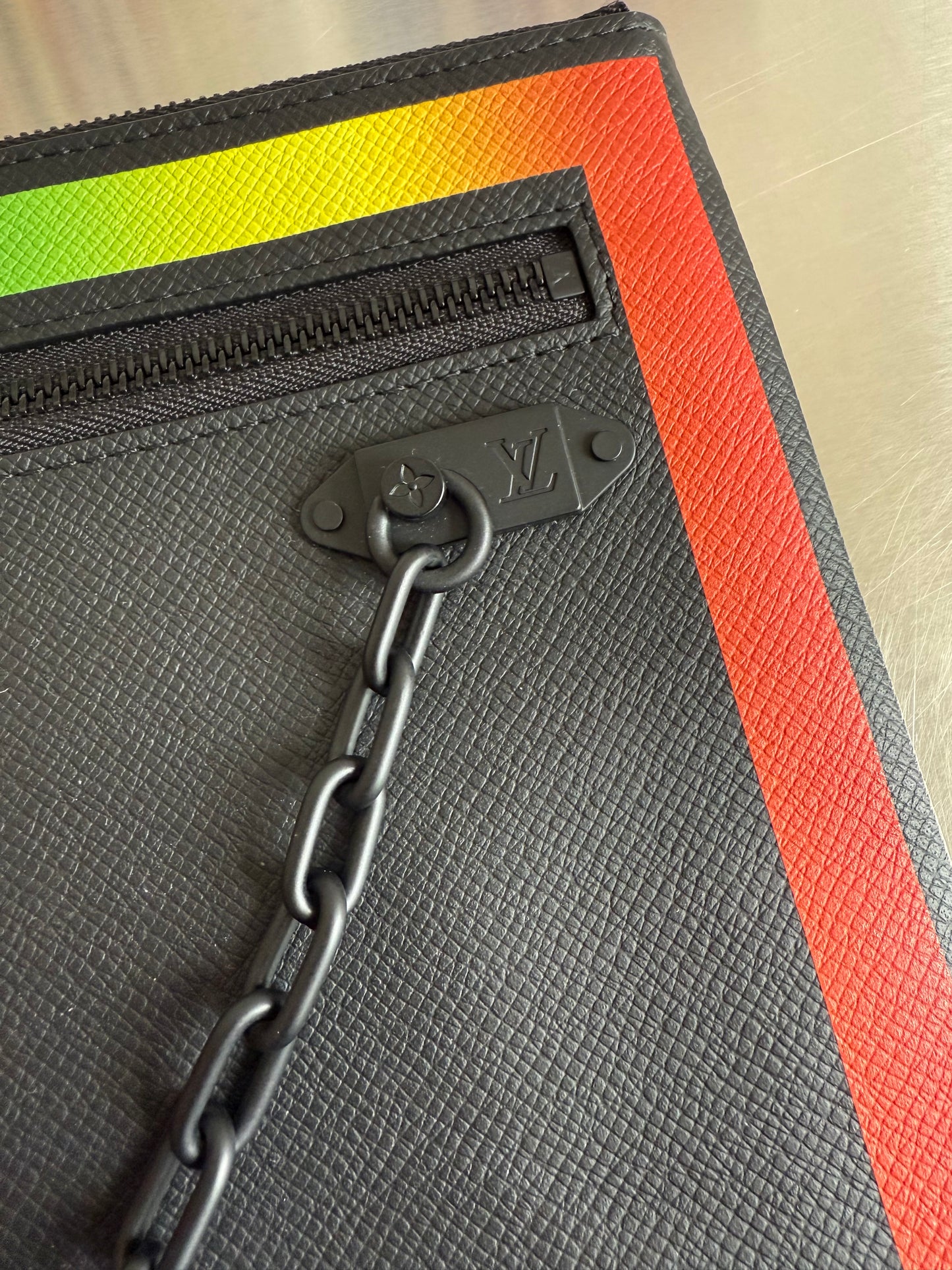 Louis Vuitton A4 Taiga Rainbow Pochette