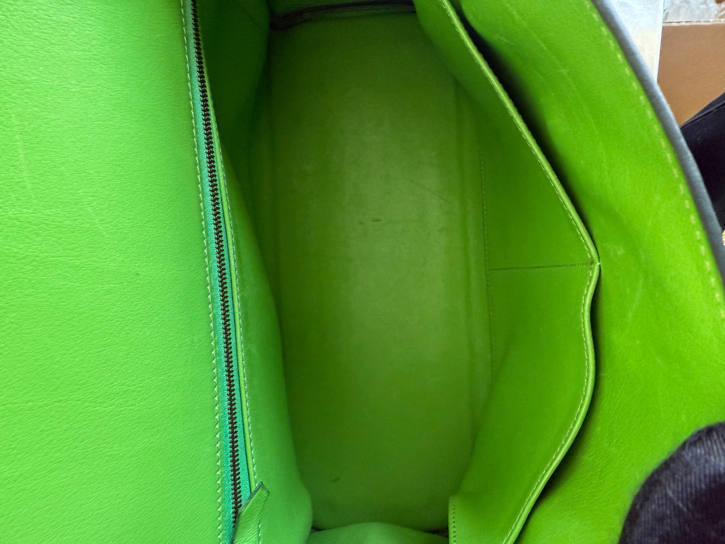 Hermès Kelly 32 Vert Pomme Gulliver Retourné