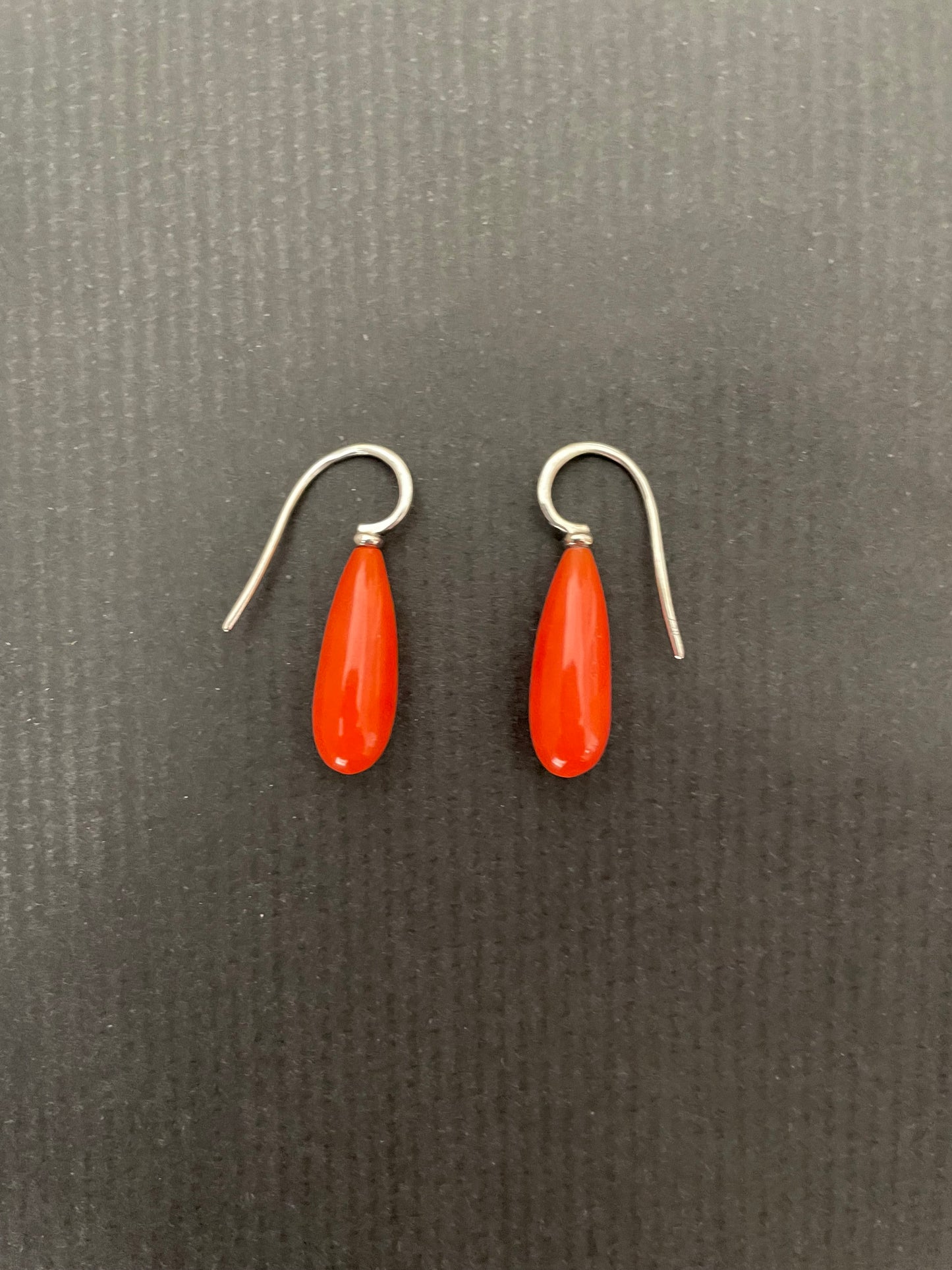 Ohrhänger 750/- Weißgold Koralle