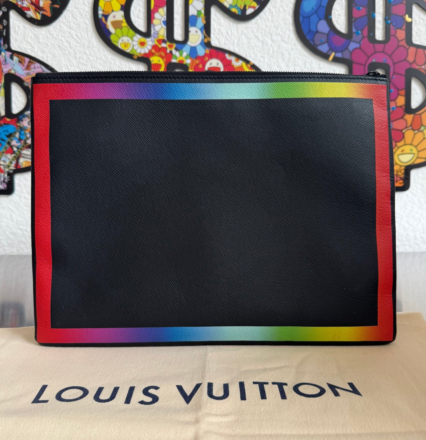 Louis Vuitton A4 Taiga Rainbow Pochette