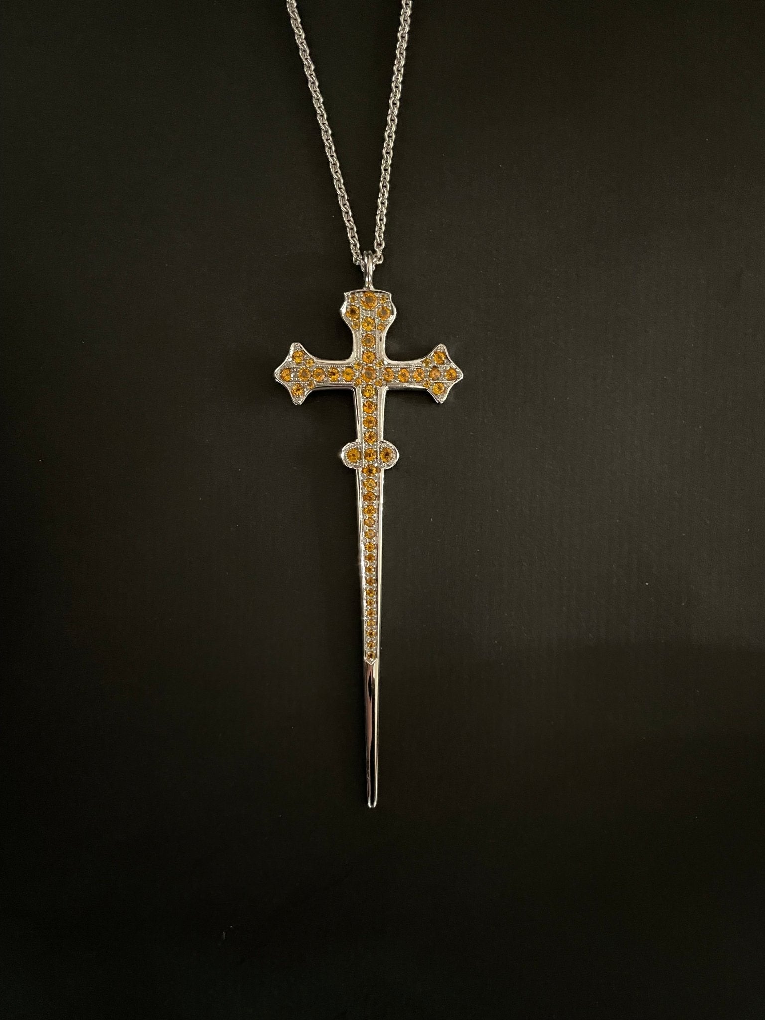 Collier Saphir Kreuz 750/- 5,36ct