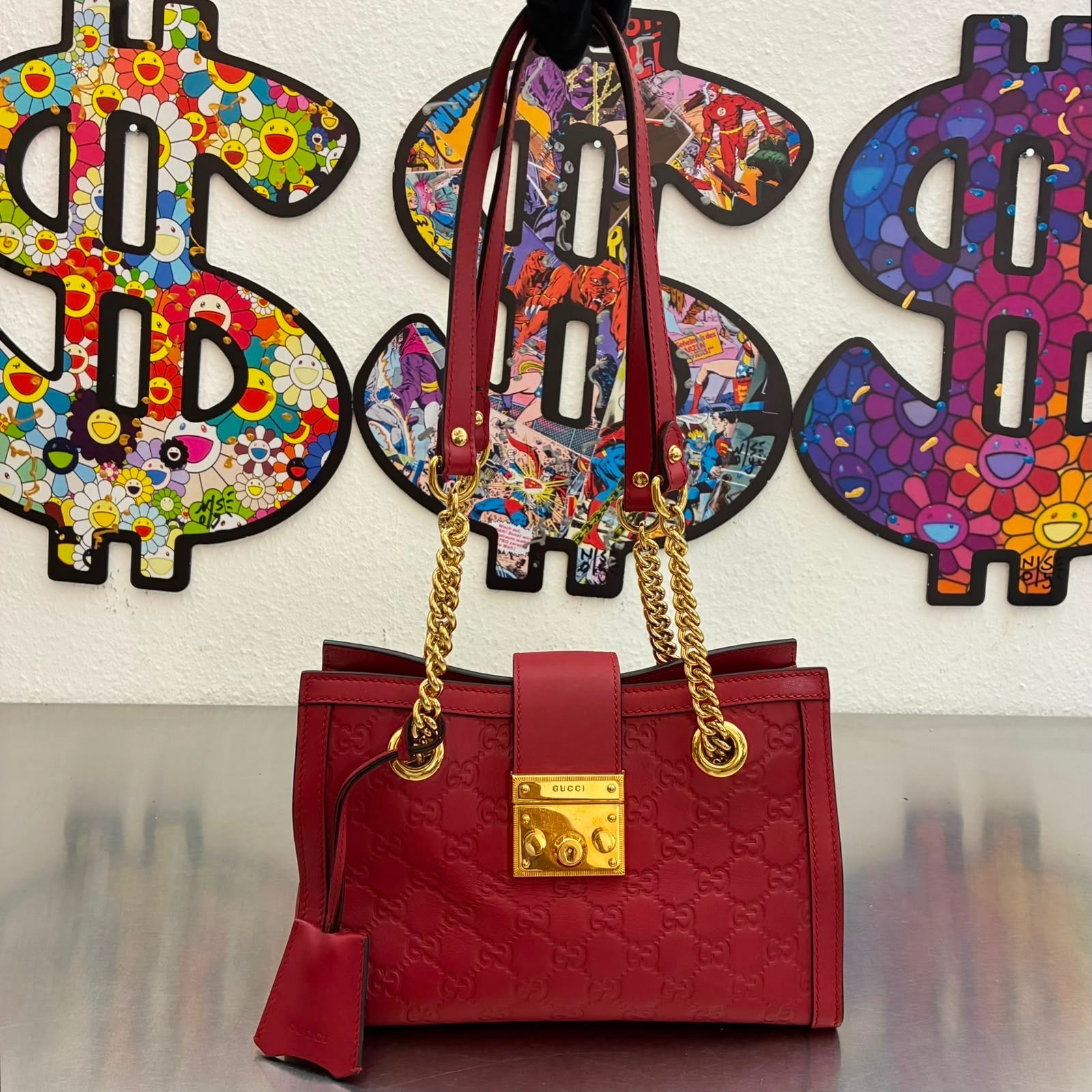 Gucci Guccissima Leder Small Padlock