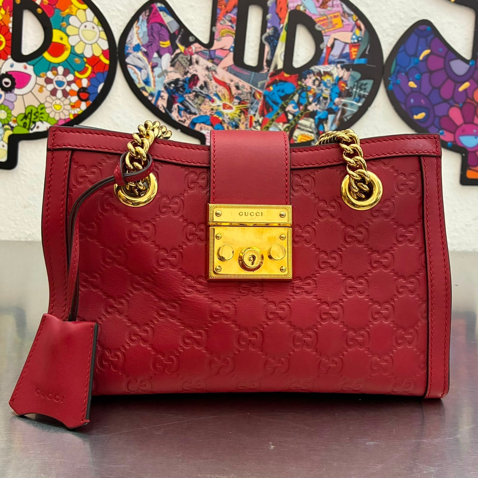 Gucci Guccissima Leder Small Padlock