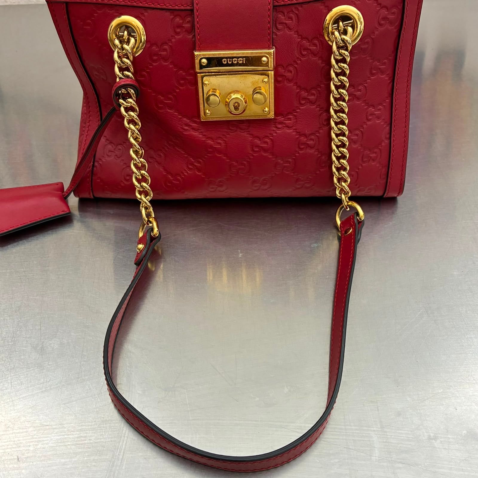 Gucci Guccissima Leder Small Padlock