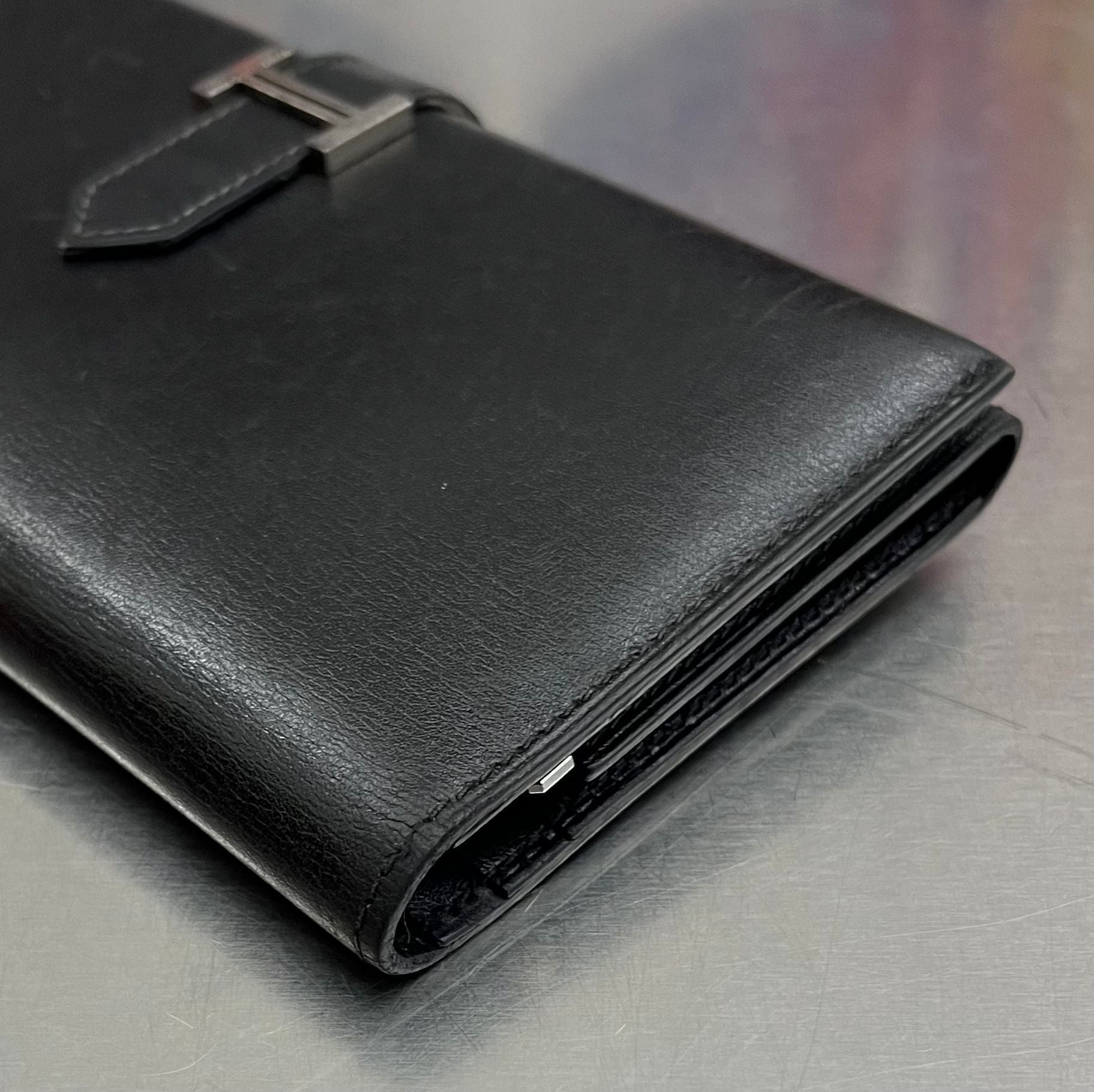 Hermès Geldbörse Béarn Soufflet Box - Calf