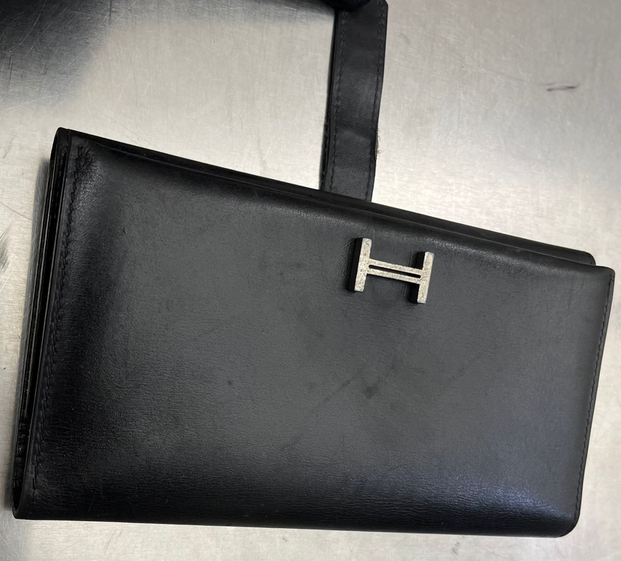 Hermès Geldbörse Béarn Soufflet Box - Calf