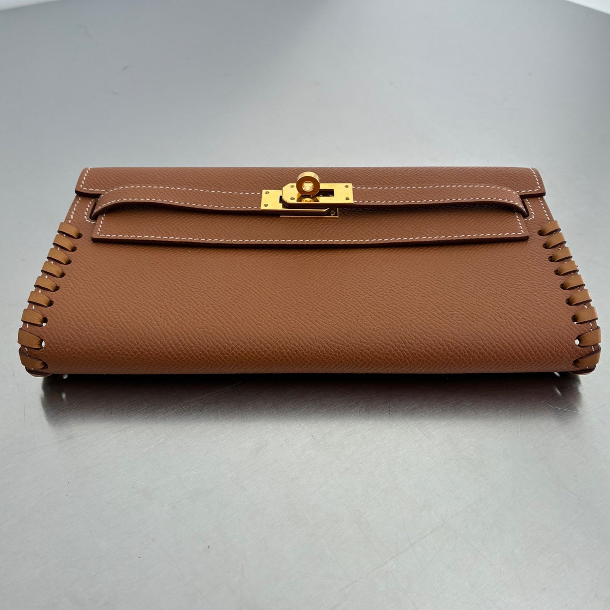 Hermès Kelly To Go Tressage Epsom Gold / Sésame