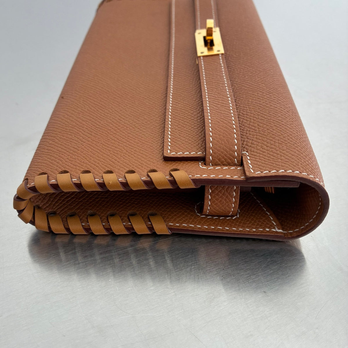 Hermès Kelly To Go Tressage Epsom Gold / Sésame