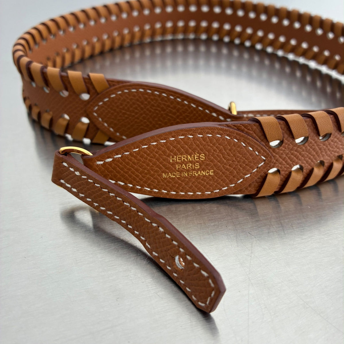 Hermès Kelly To Go Tressage Epsom Gold / Sésame