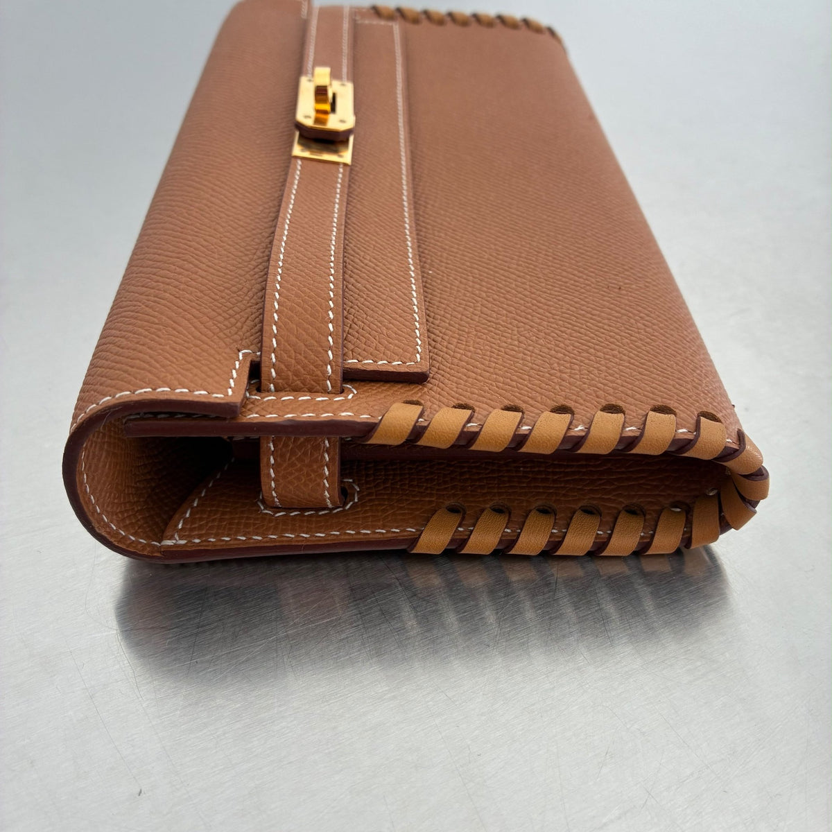 Hermès Kelly To Go Tressage Epsom Gold / Sésame