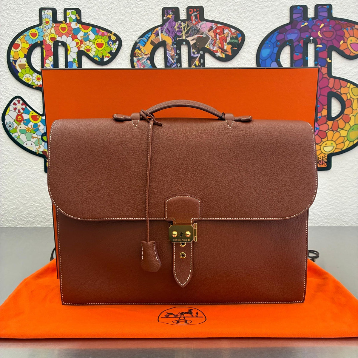 Hermès Sac à Dépêches 38 Fjord