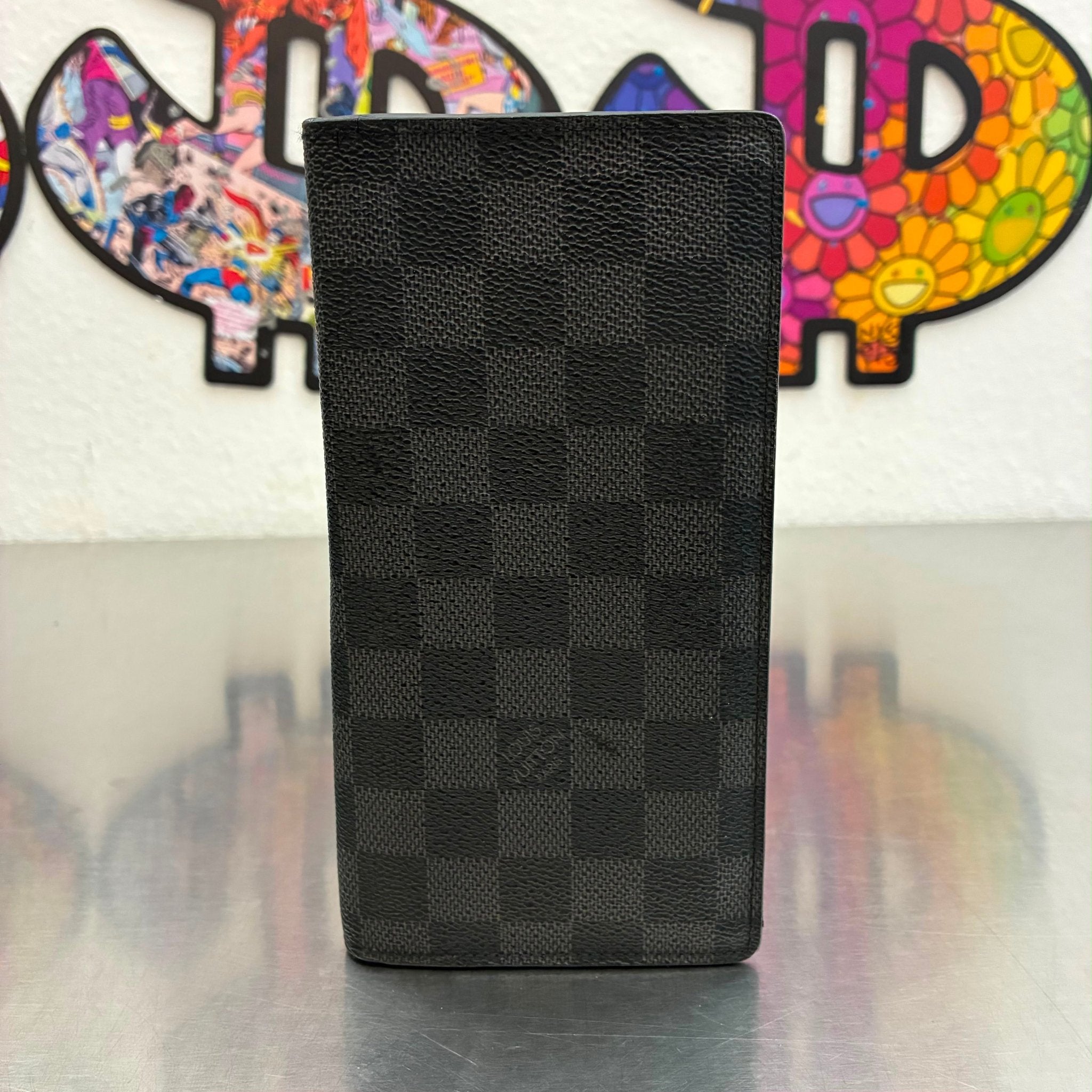 Louis Vuitton Brazza Damier Graphit mit Münzfach (Personalisiert mit T.O)