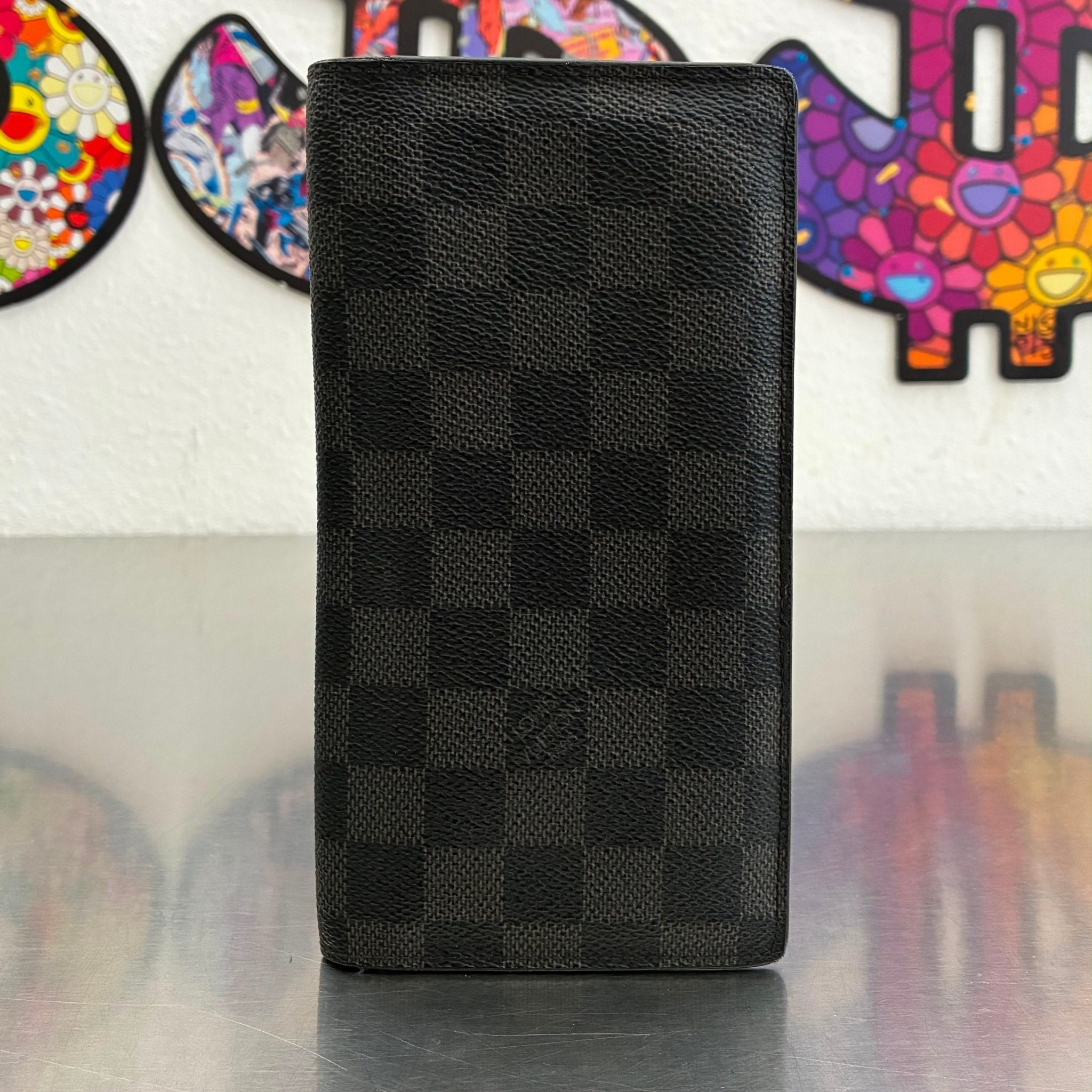 Louis Vuitton Brazza mit Münzfach Damier Graphit