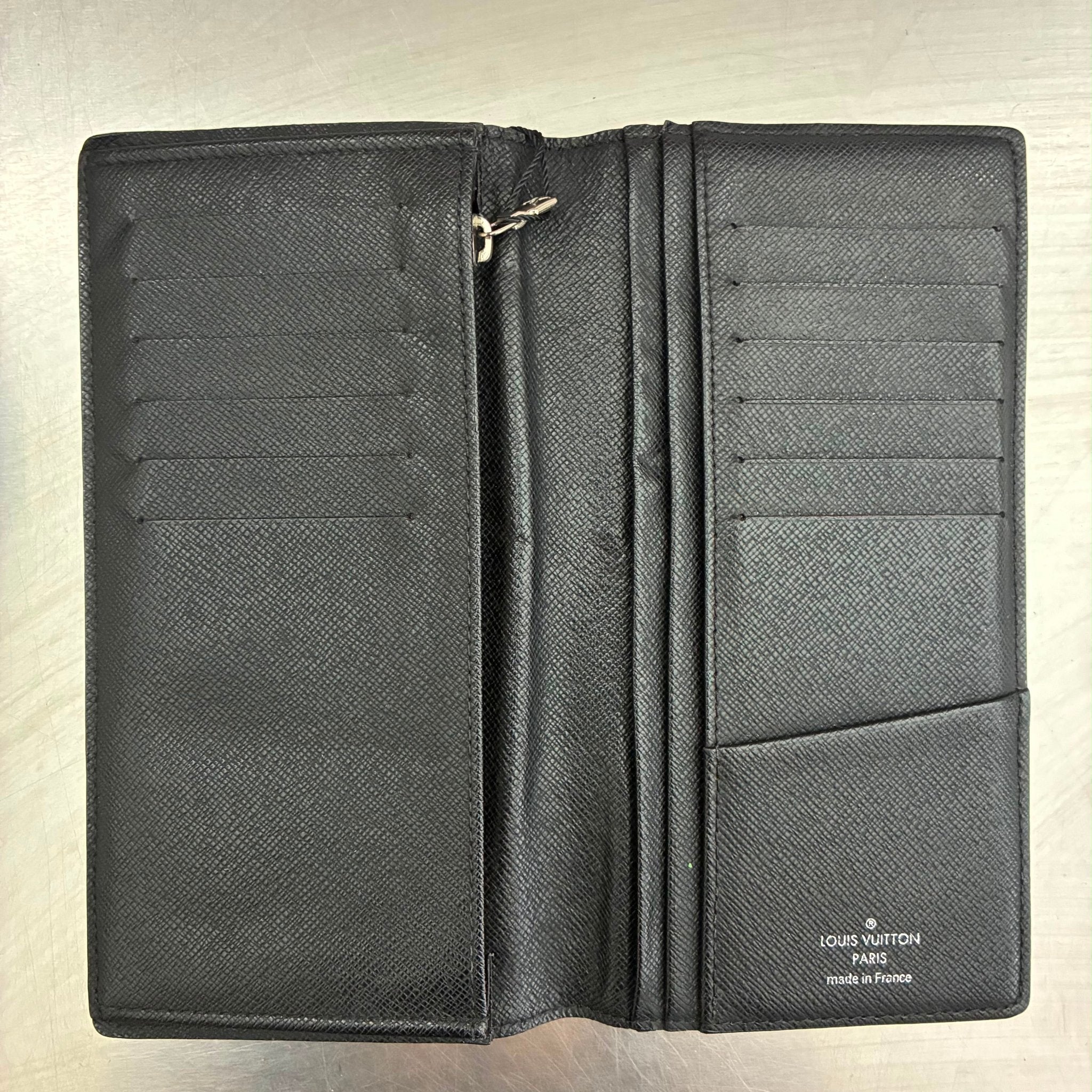 Louis Vuitton Brazza mit Münzfach Damier Graphit