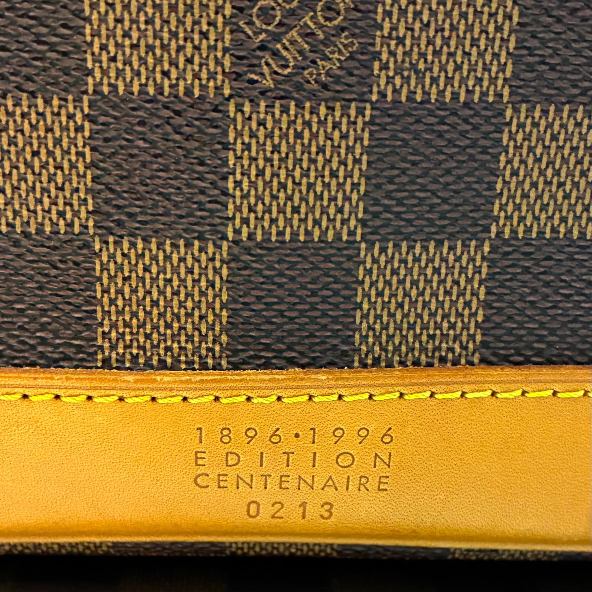 Louis Vuitton Cruiser 45 Damier Ebene limitierte „Edition Centenaire 1896-1996“ Nr. 0213