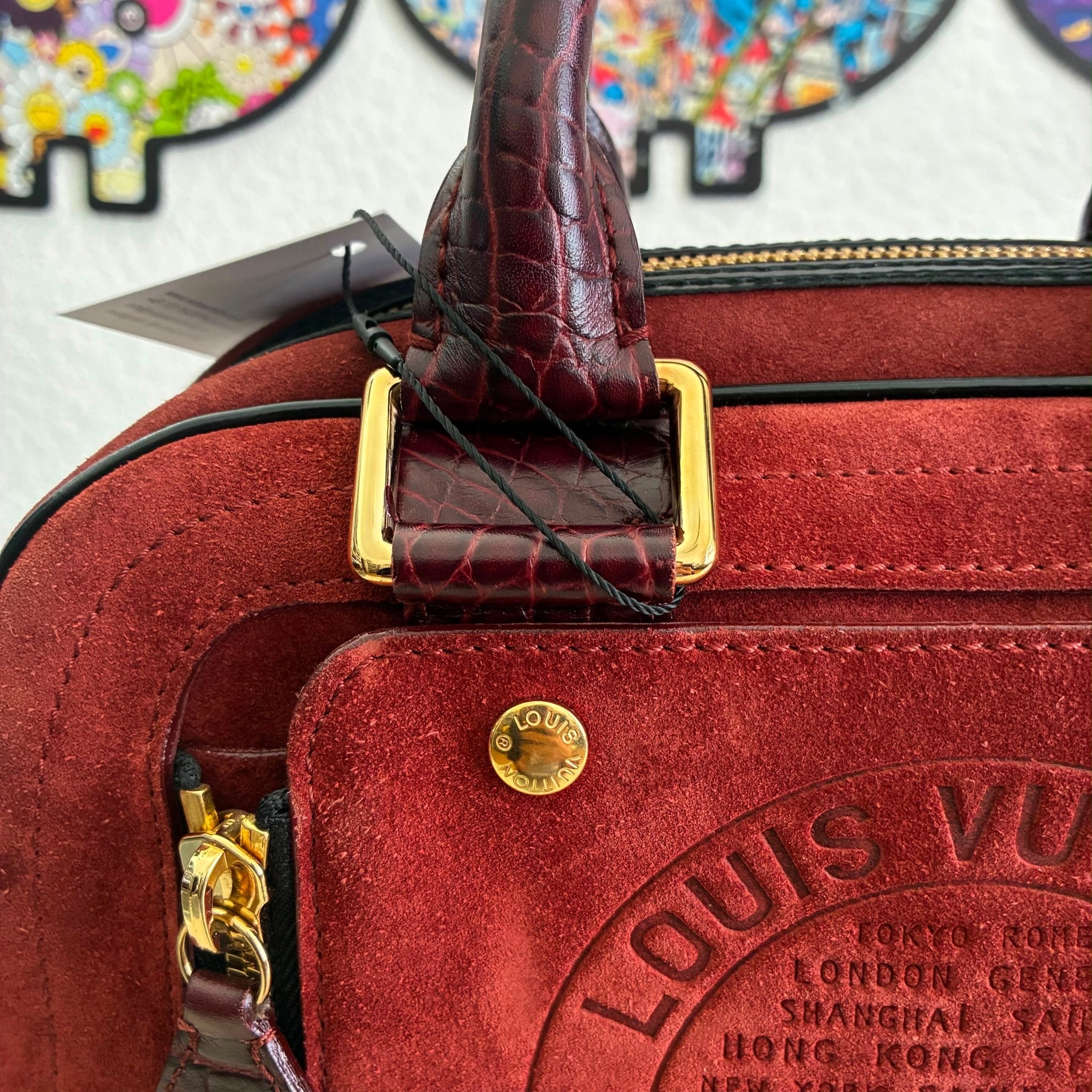 Louis Vuitton Havane Stamped Trunk Bowler Bag
