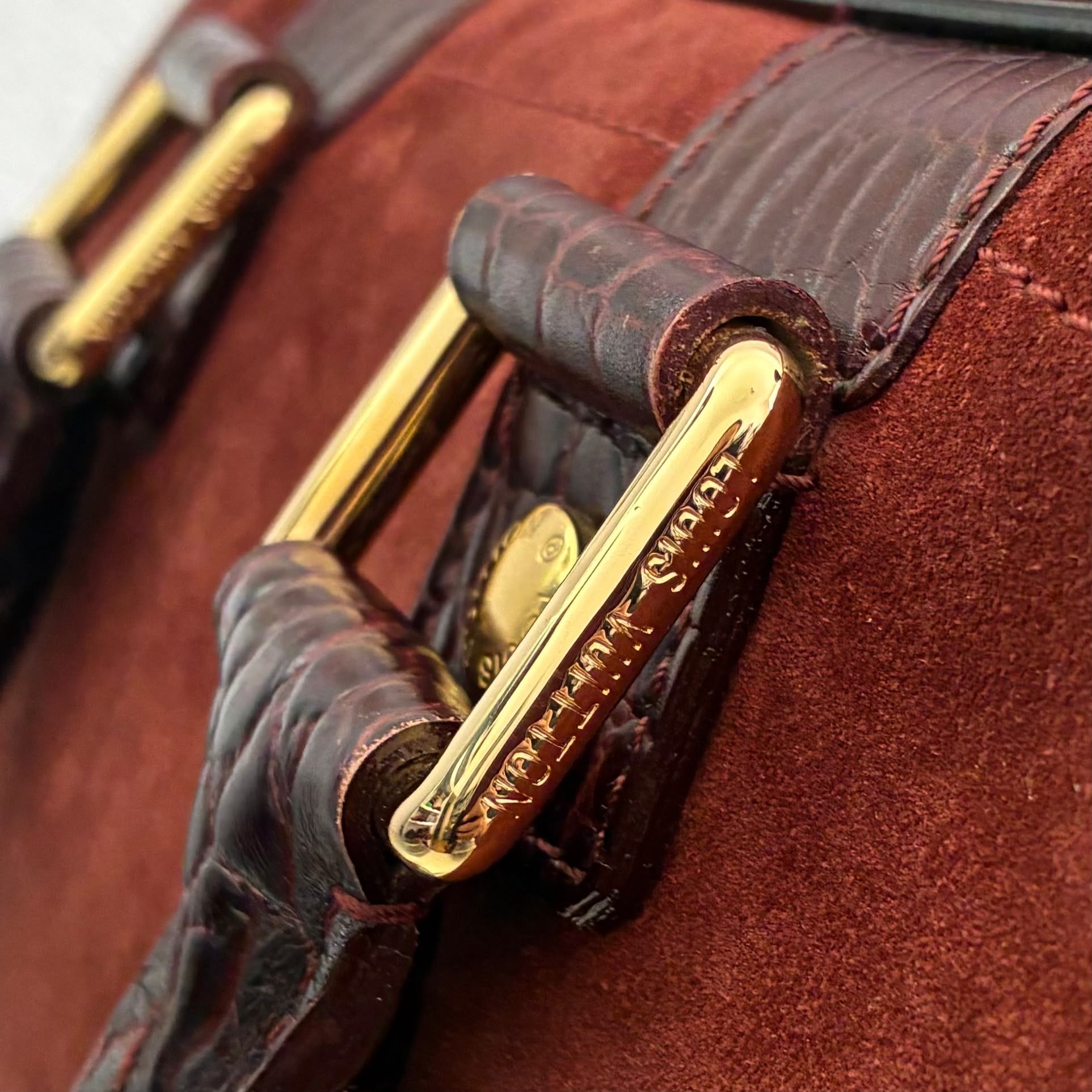 Louis Vuitton Havane Stamped Trunk Bowler Bag