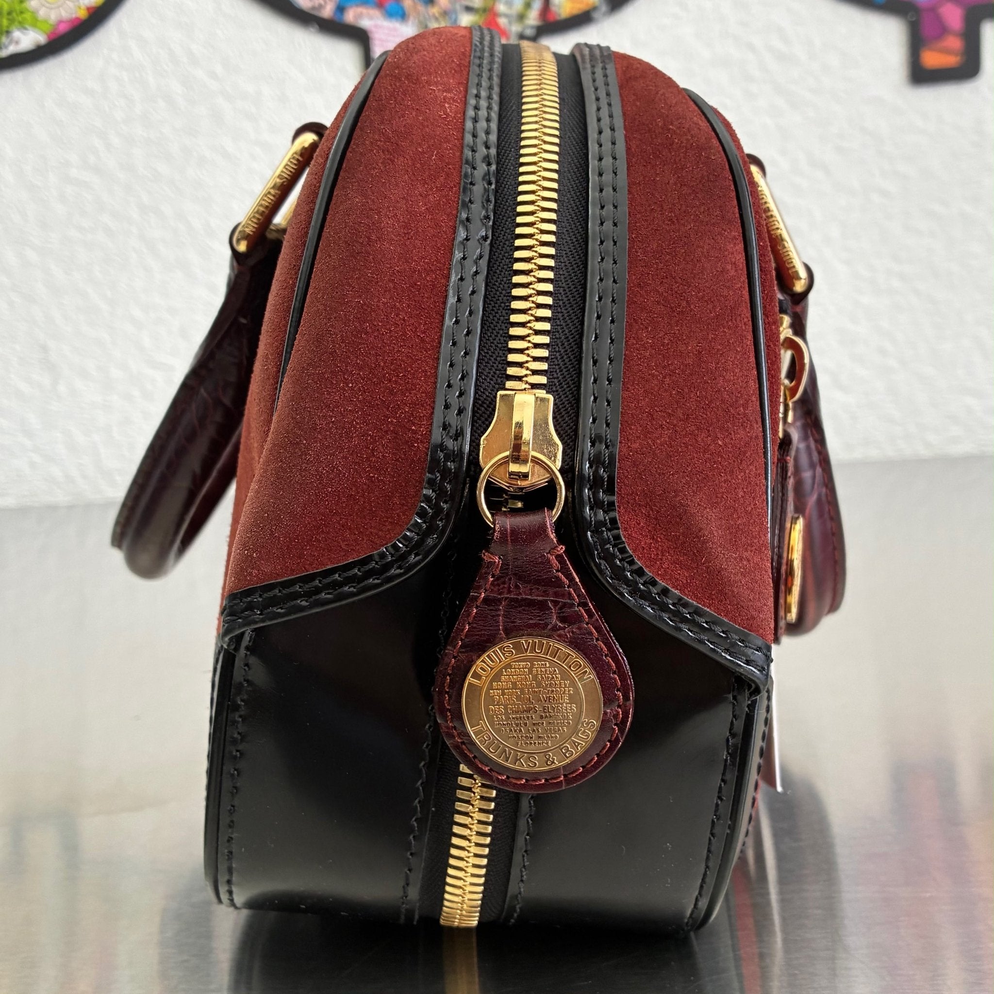 Louis Vuitton Havane Stamped Trunk Bowler Bag