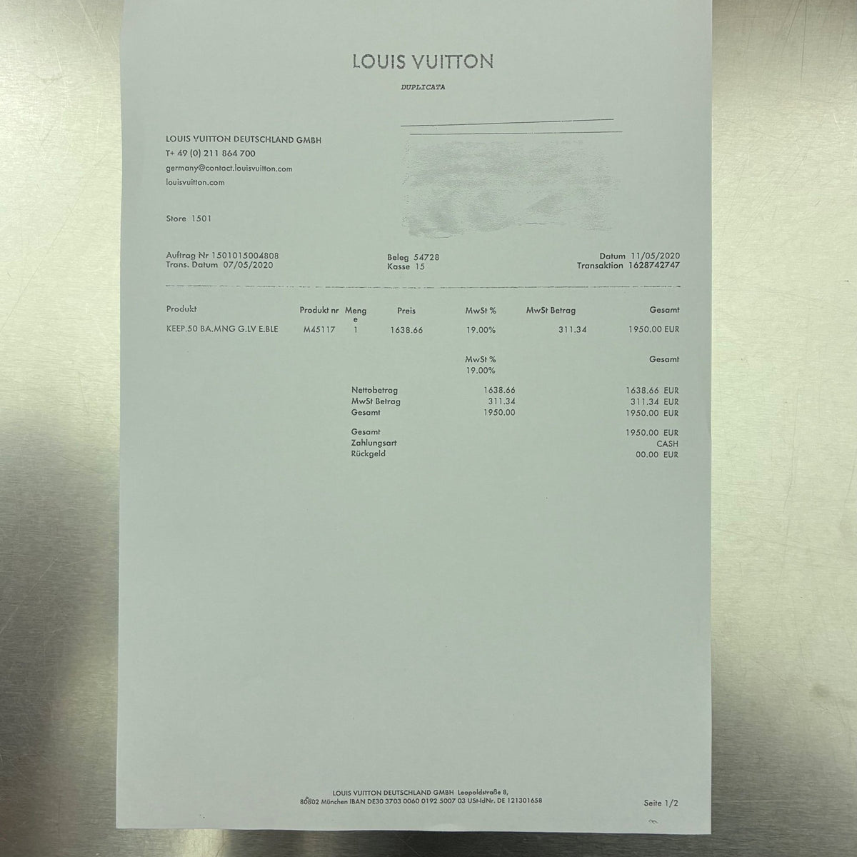 Louis Vuitton Keepall 50 Escale M45117