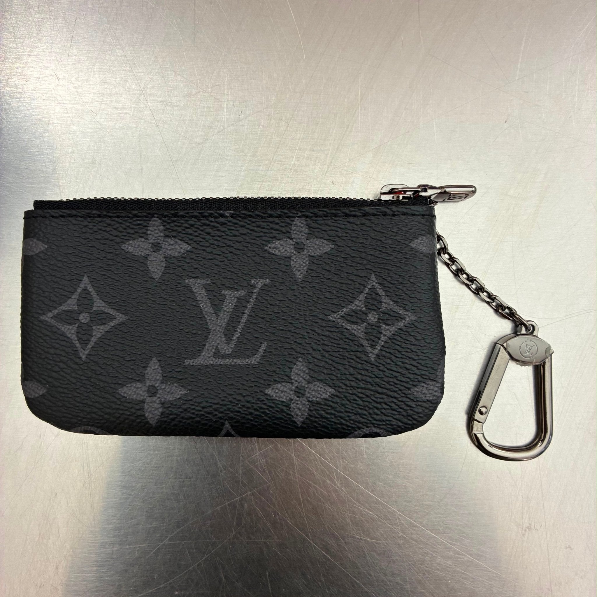 Louis Vuitton Key Pouch Monogram Eclipse / Eclipse Reverse