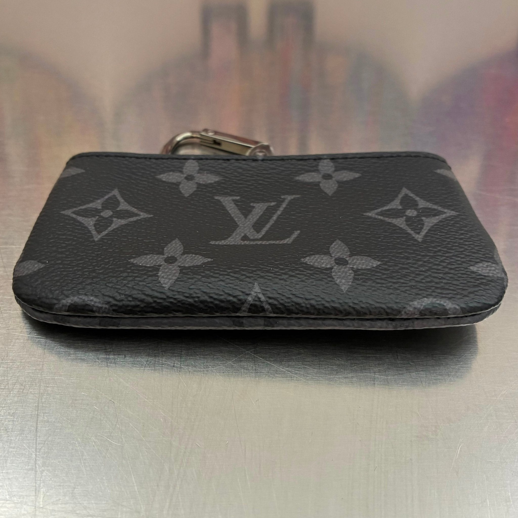 Louis Vuitton Key Pouch Monogram Eclipse / Eclipse Reverse