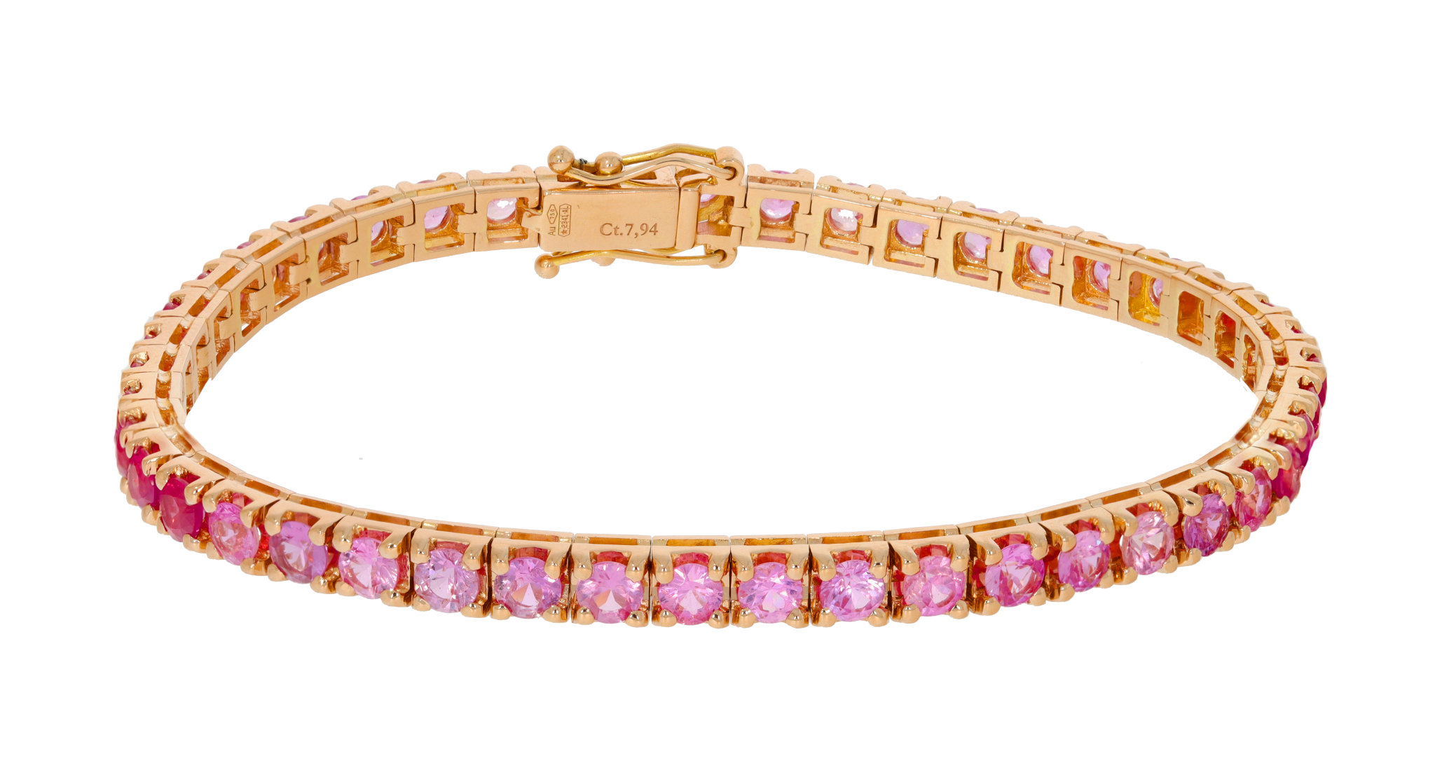 Saphirarmband Sirmione - Collection 7,94ct 750/ - Roségold