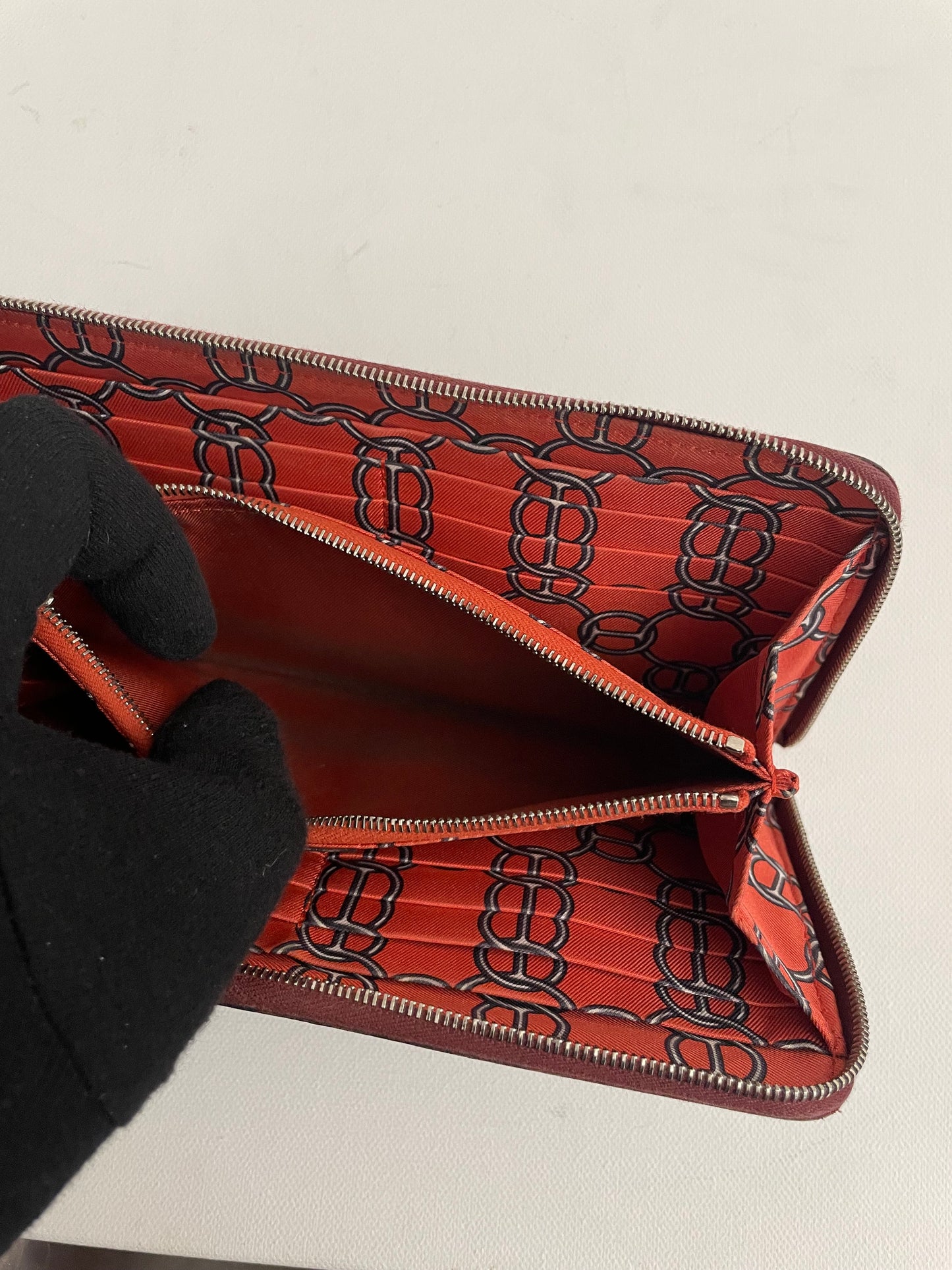 Hermès Geldbörse Silk'in Epsom Rouge H