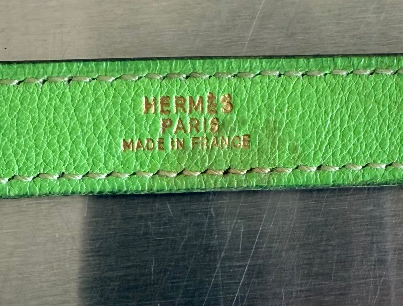 Hermès Kelly 32 Vert Pomme Gulliver Retourné