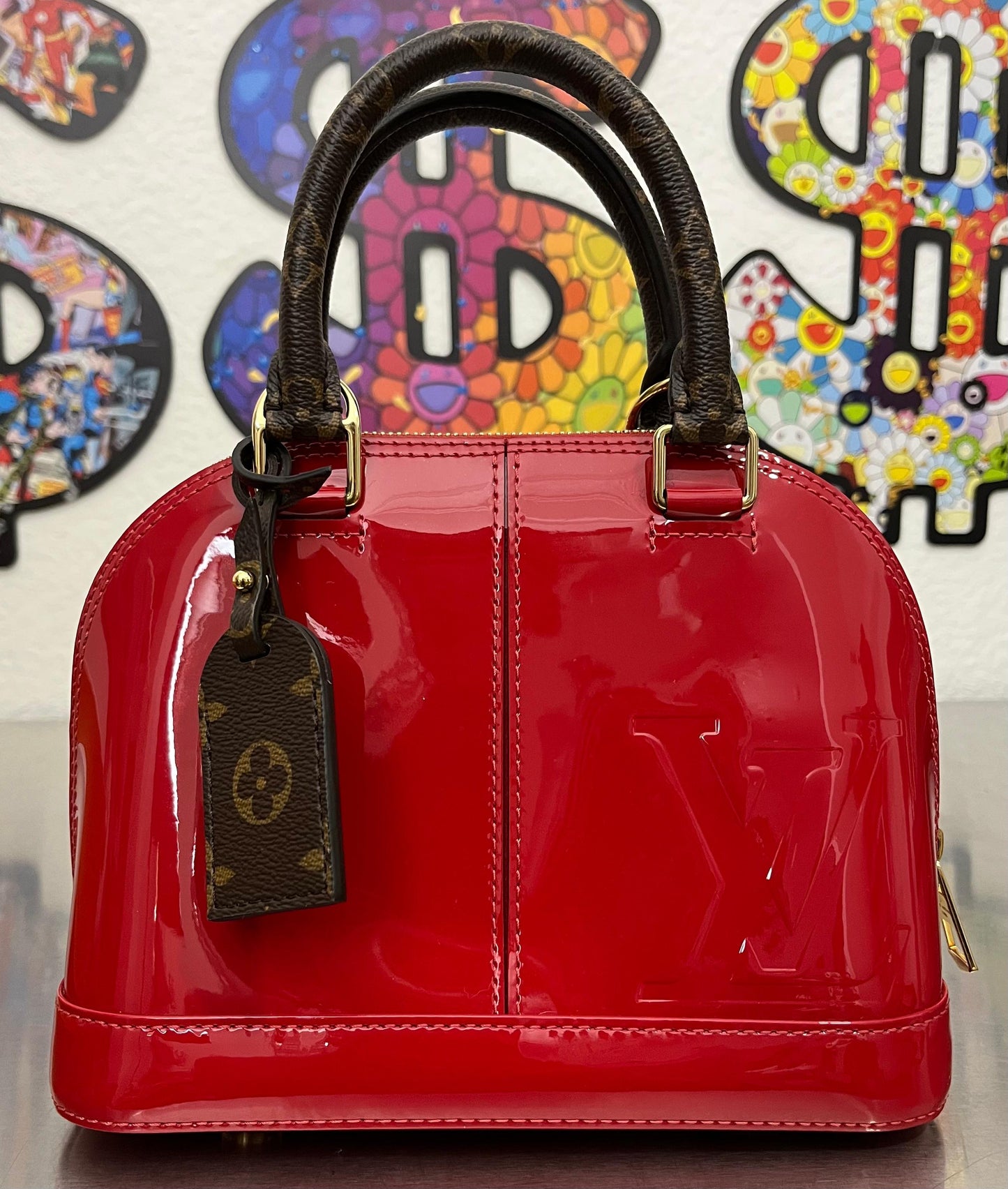 Louis Vuitton Alma BB Vernis Miroir Rot