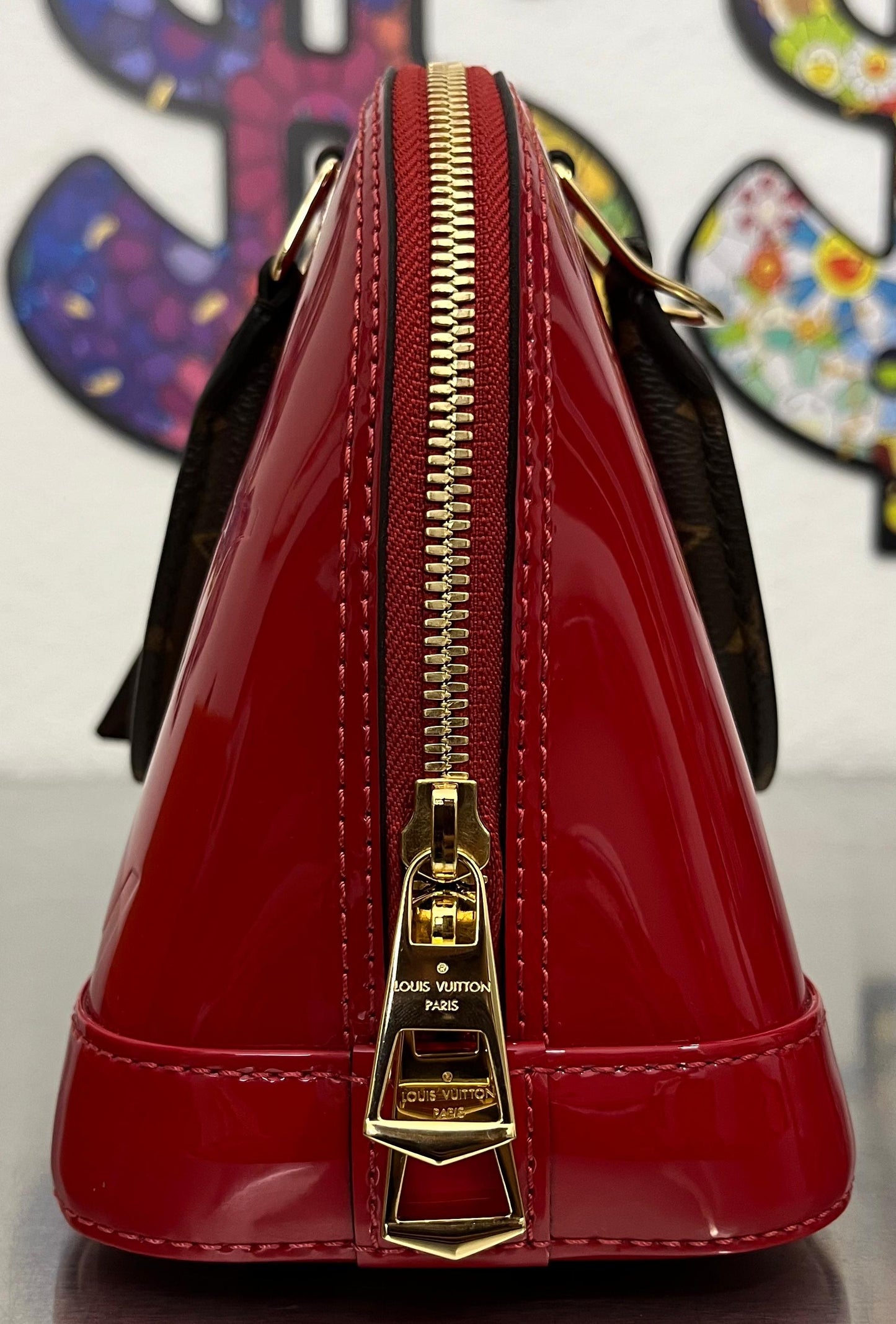 Louis Vuitton Alma BB Vernis Miroir Rot