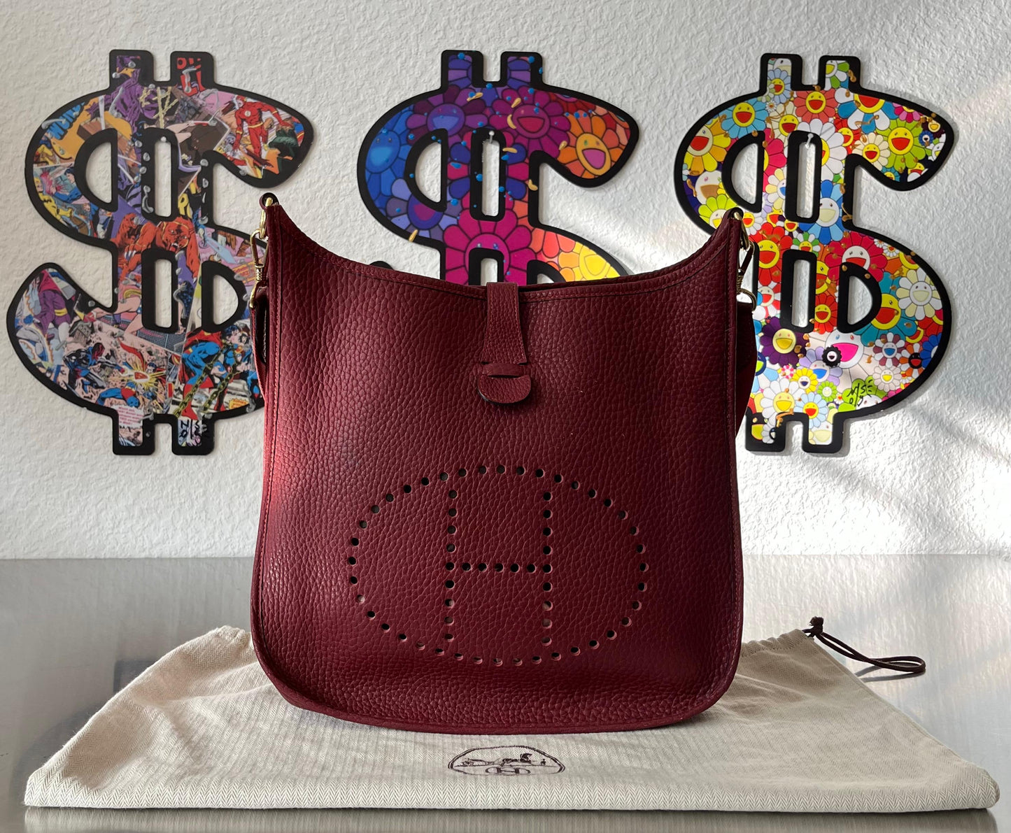 Hermès Evelyne I GM Crispe Fjord