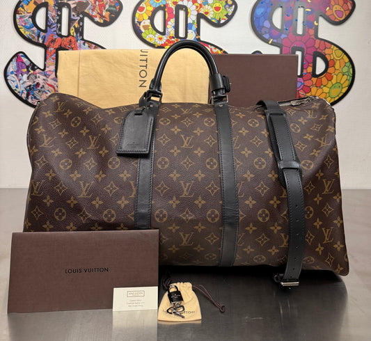 Louis Vuitton Keepall 55 Macassar Bandouliere