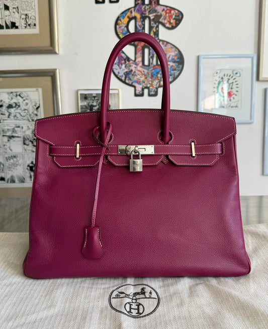 Hermès Birkin 35 Candy Collection Epsom Tosca / Rose Tyrien