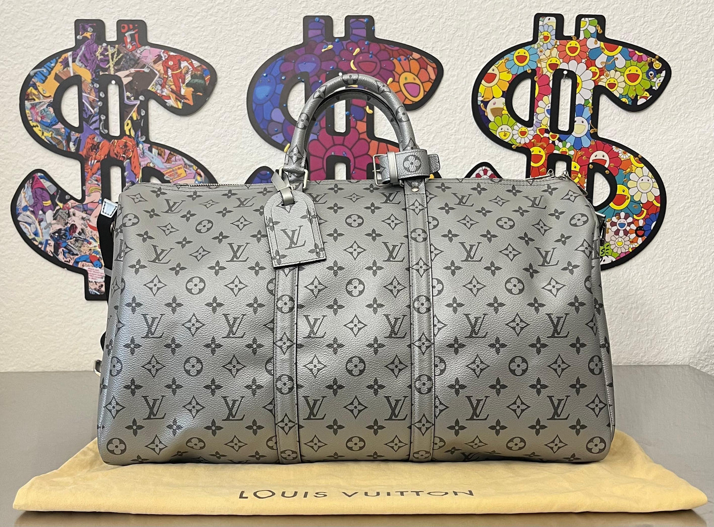 Louis Vuitton Keepall 50 Bandouliere Silver - Limitiertes Modell