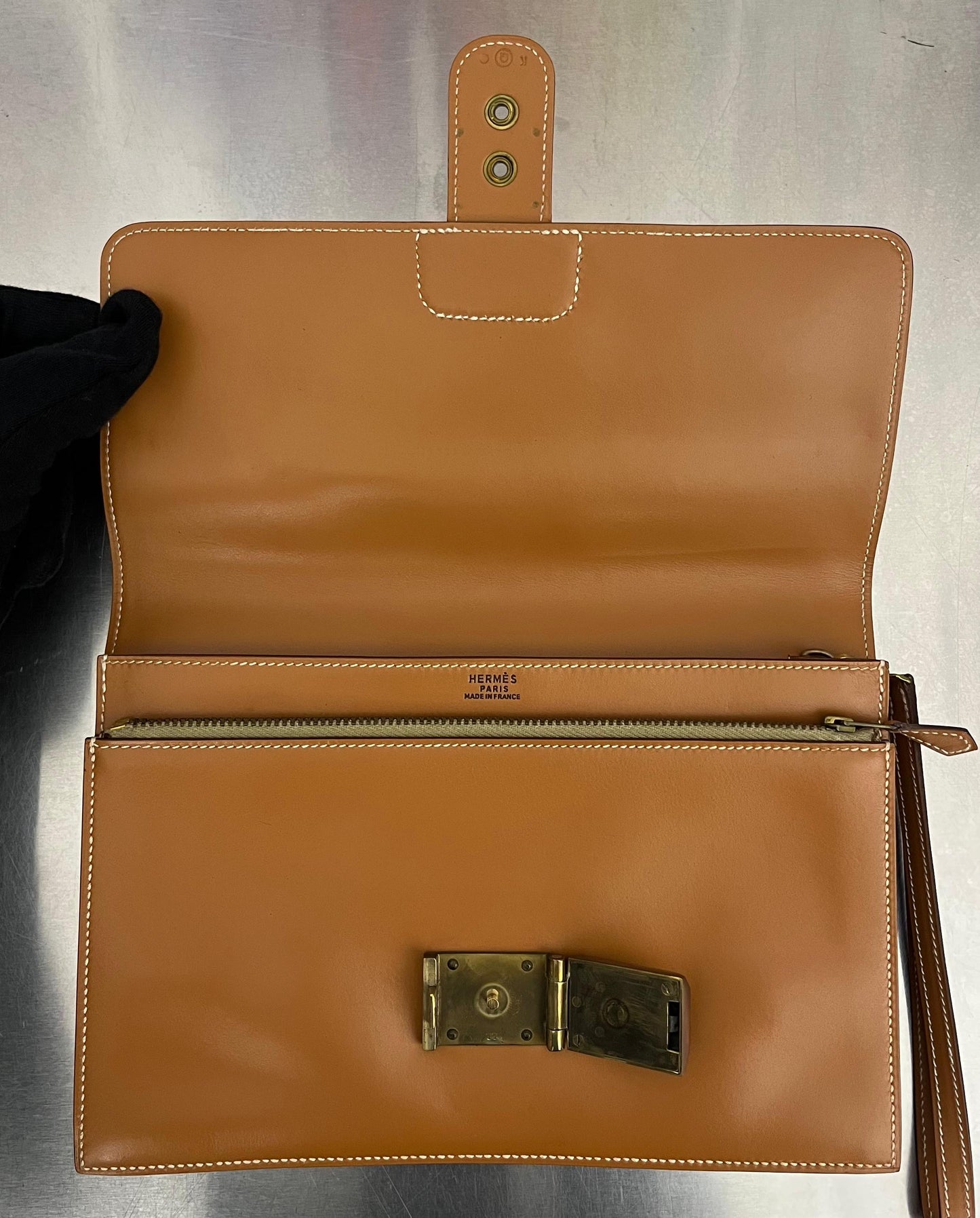 Hermès Jet Clutch Natural