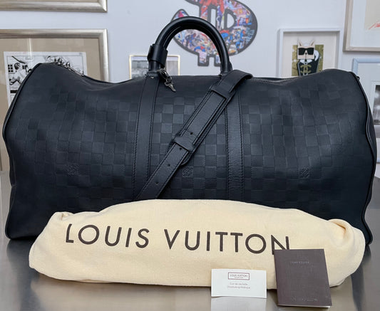 Louis Vuitton Keepall 55 Infini Damier Bandouliere Onyx