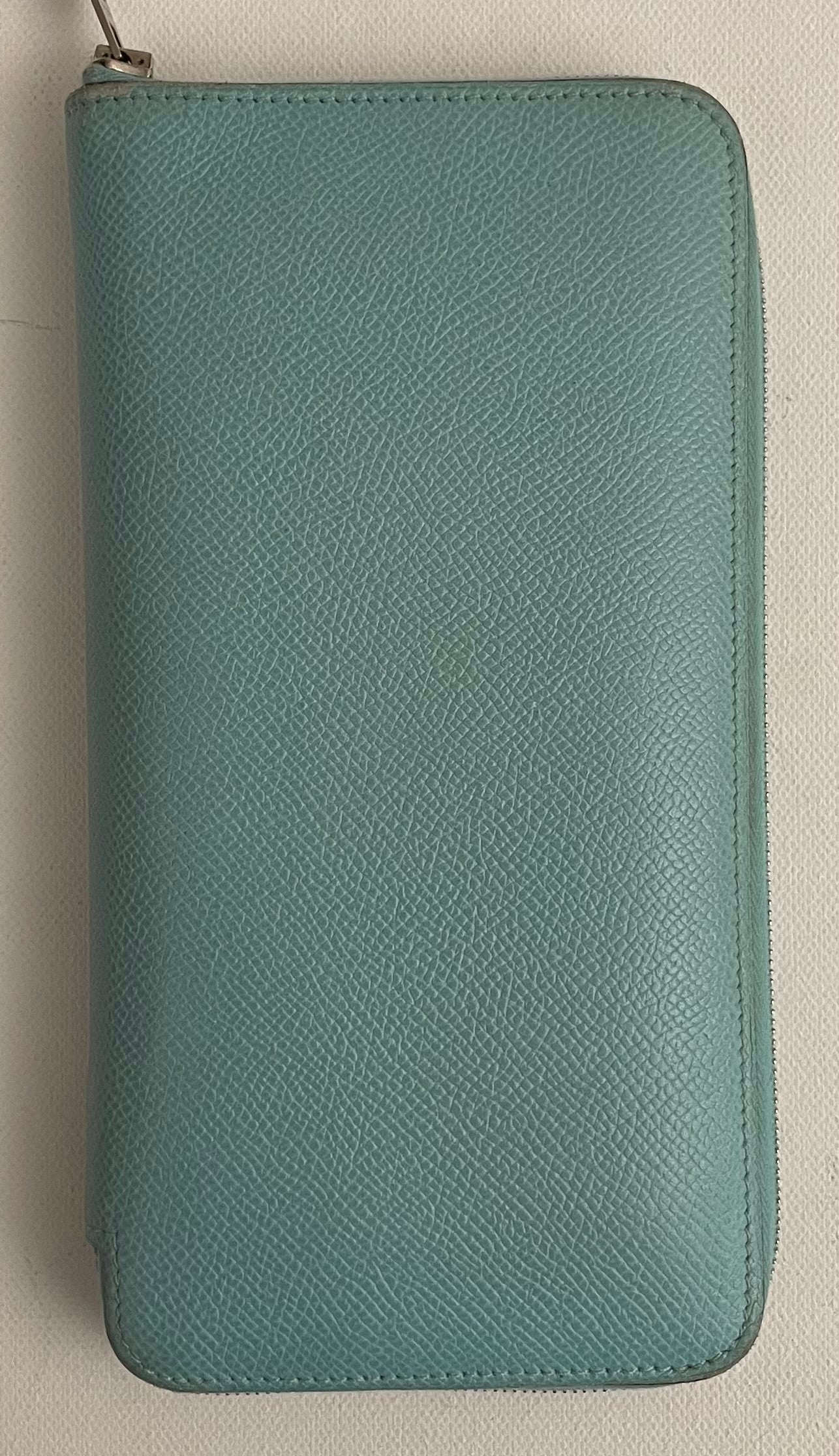 Hermès Geldbörse Silk'in Epsom Bleu Atoll