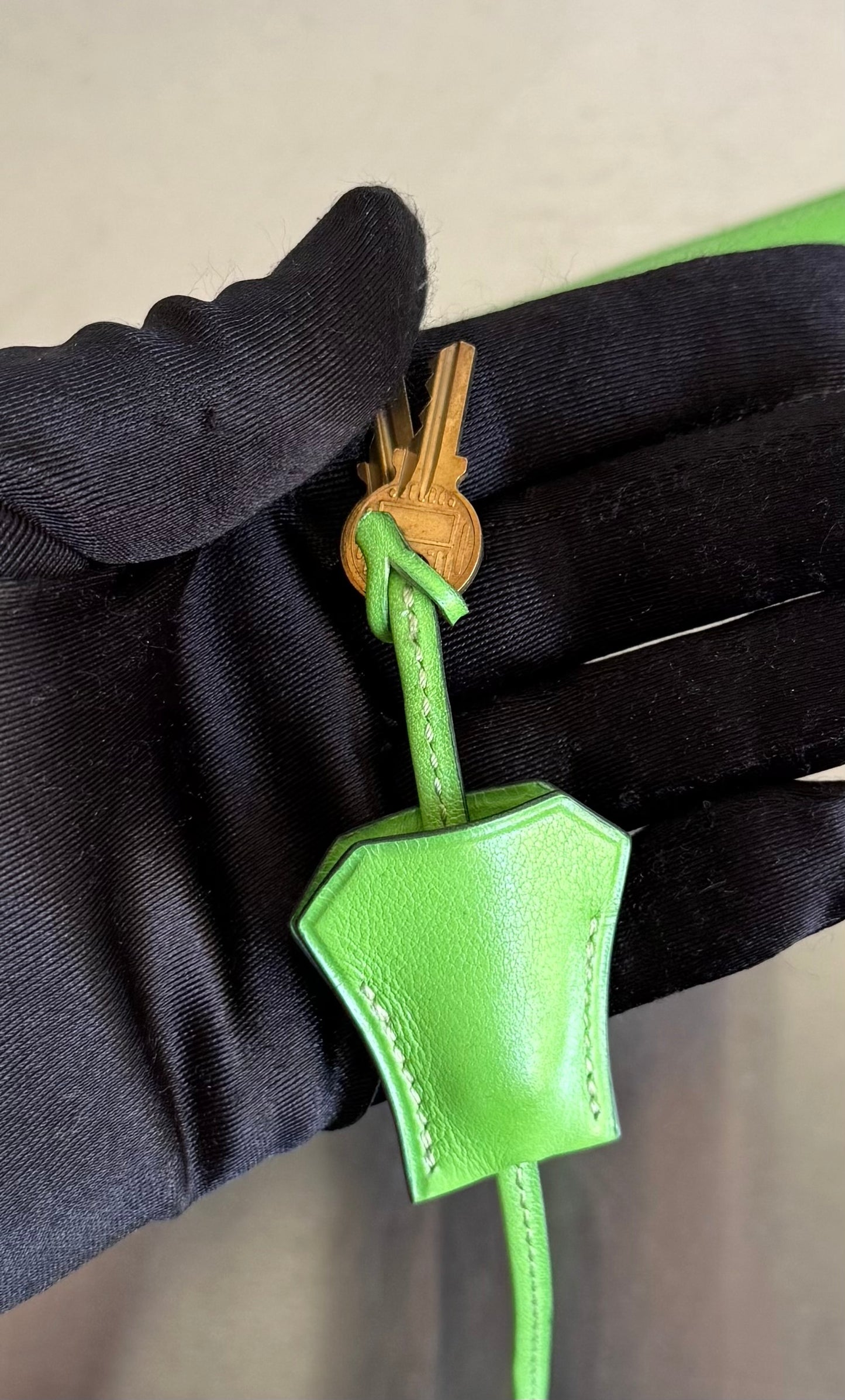 Hermès Kelly 32 Vert Pomme Gulliver Retourné