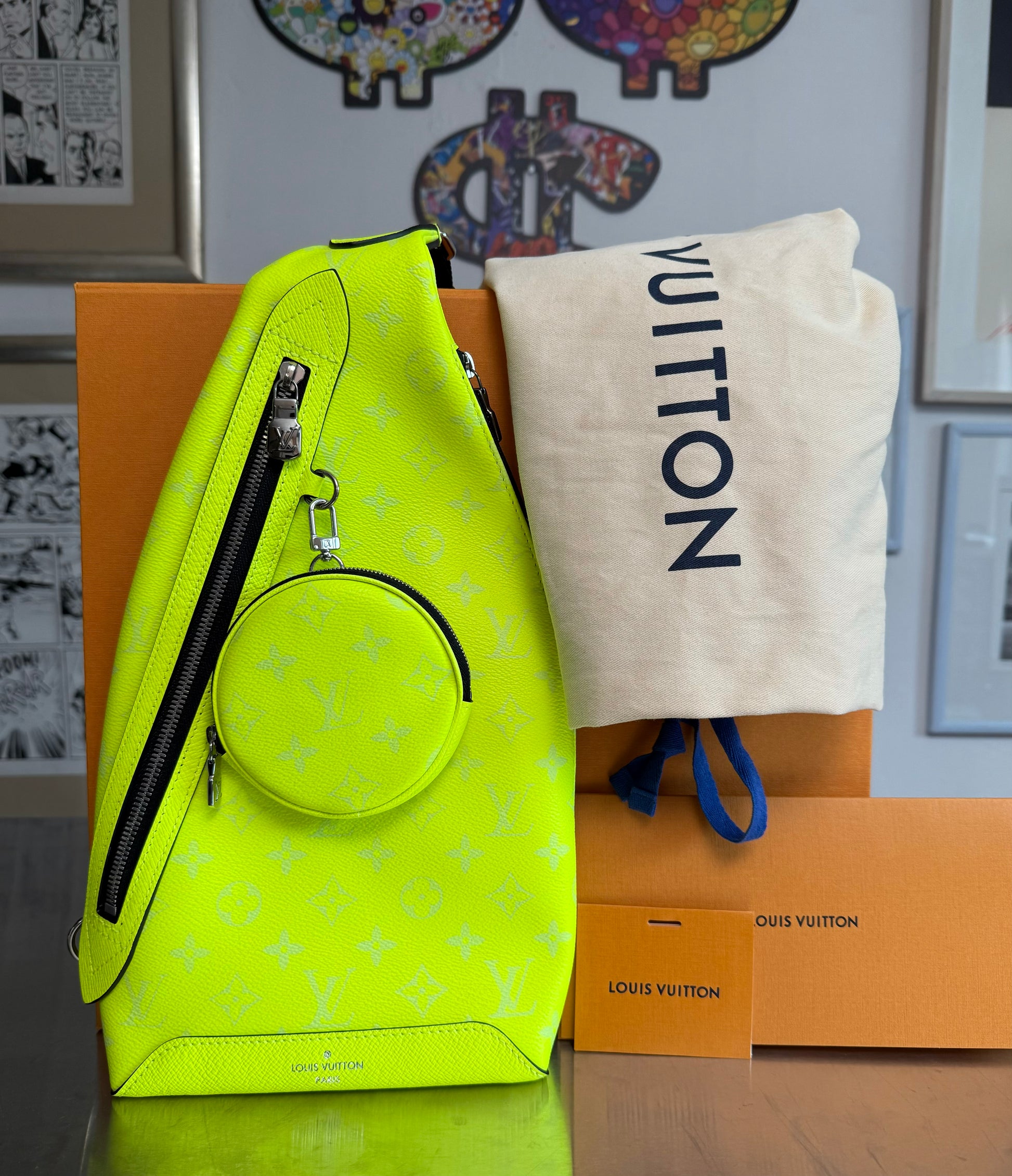 Neon Lv Tasche Gelb Louis Vuitton Duo Sling Bag Neon Gelb