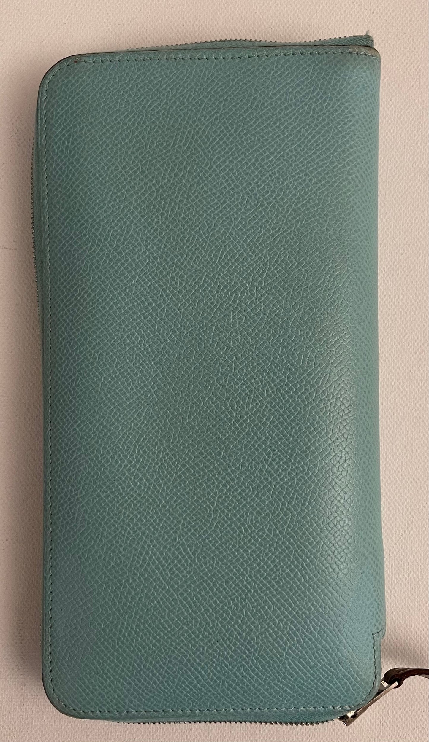 Hermès Geldbörse Silk'in Epsom Bleu Atoll