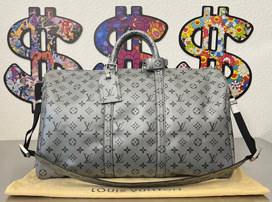 Louis Vuitton Keepall 50 Bandouliere Silver - Limitiertes Modell